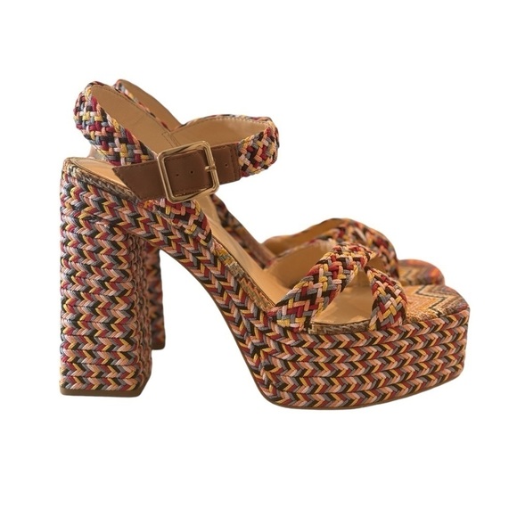 Jessica Simpson‎ Women's Multicolor Woven Brycen Platform Sandals Size 10 - Picture 9 of 15